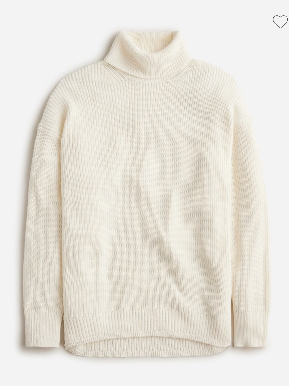 J. Crew Cotton Cashmere Ribbed Turtleneck Sweater